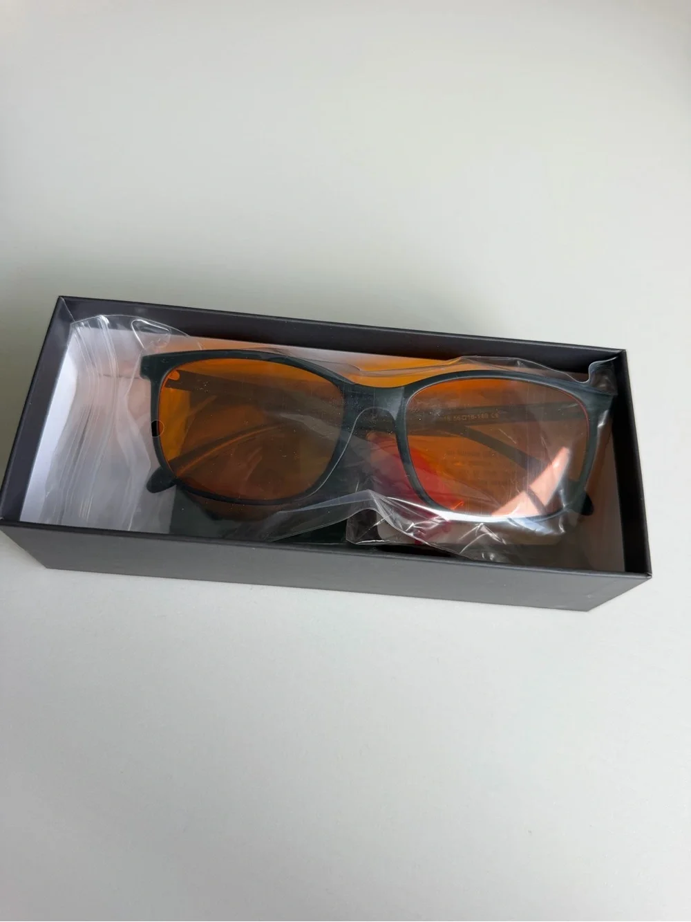OKANY BLUE LIGHT blocking glasses- Amber Lens Black Frame